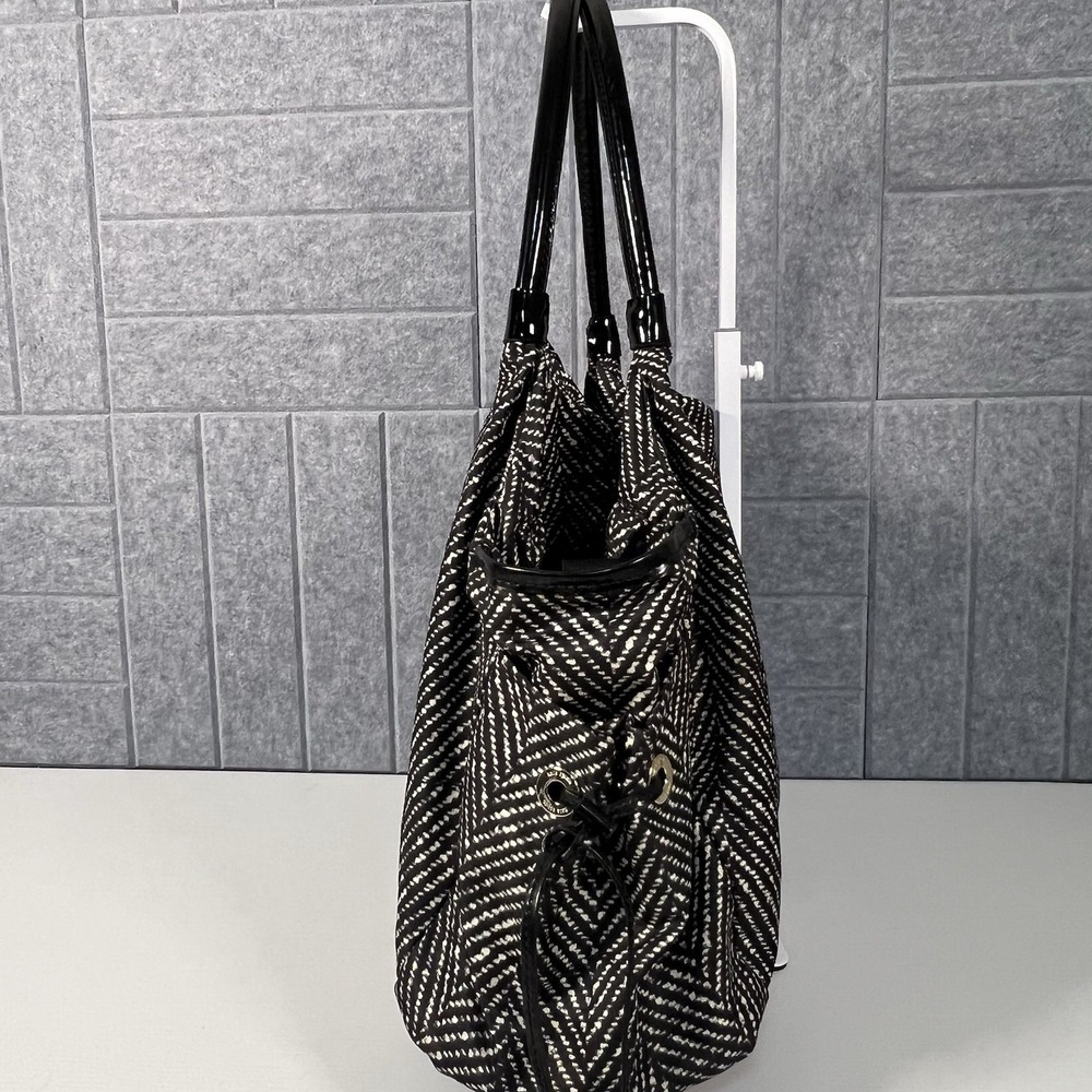 Kate Spade Stevie Baby Diaper Bag Black Herringbone Chevron Tote w/ Changing Pad - Picture 5 of 16